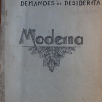 Cahier Moderna, "Demandes et désiderata"