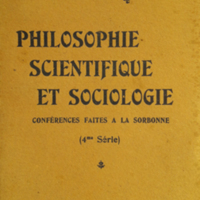 Philosophie scientifique et sociologie